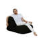 Fauteuil à billes de jardin Original noir, 41,3 po x 29,5 po x 41,3 po | 100% polyester imperméable, mousse de styromousse recyclée à 100% | Système de double fermeture à glissière dissimulée, capacité de poids maximale: 440 lb | Parfait pour le divertissement extérieur moderne-244502173