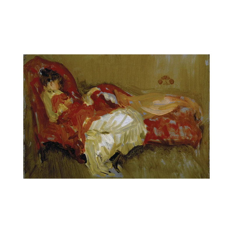 Note in Red The Siesta - Reproduction d'art murale - Toile tendue, 40 po x 60 po, Toile tendue avec châssis, Sans cadre