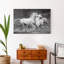 White Horses in Smoke - Photographie sur toile tendue