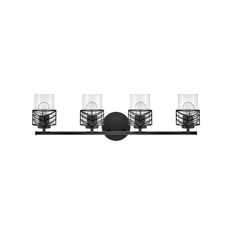 Meuble-lavabo à quatre lumières, Noir