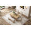 Ensemble de salle à manger rétro, table rectangulaire avec base à tréteaux conçue et chaises et banc rembourrés-501008556