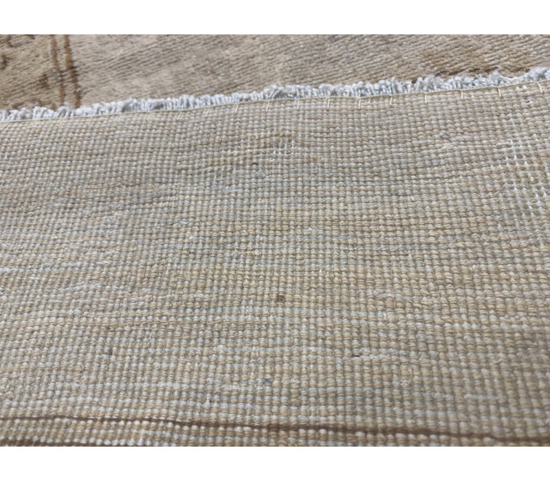 Tapis ivoire / beige antique en laine noué à la main Amritsar