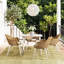 Santorini 33.5" Square Outdoor Patio Table Aluminum