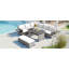 Ensemble de canapé d'extérieur en rotin 5 pièces, canapé modulaire en osier en PE avec 2 tables d'appoint extensibles, table de salle à manger et housses lavables pour la cour, la piscine et l'intérieur-130377211