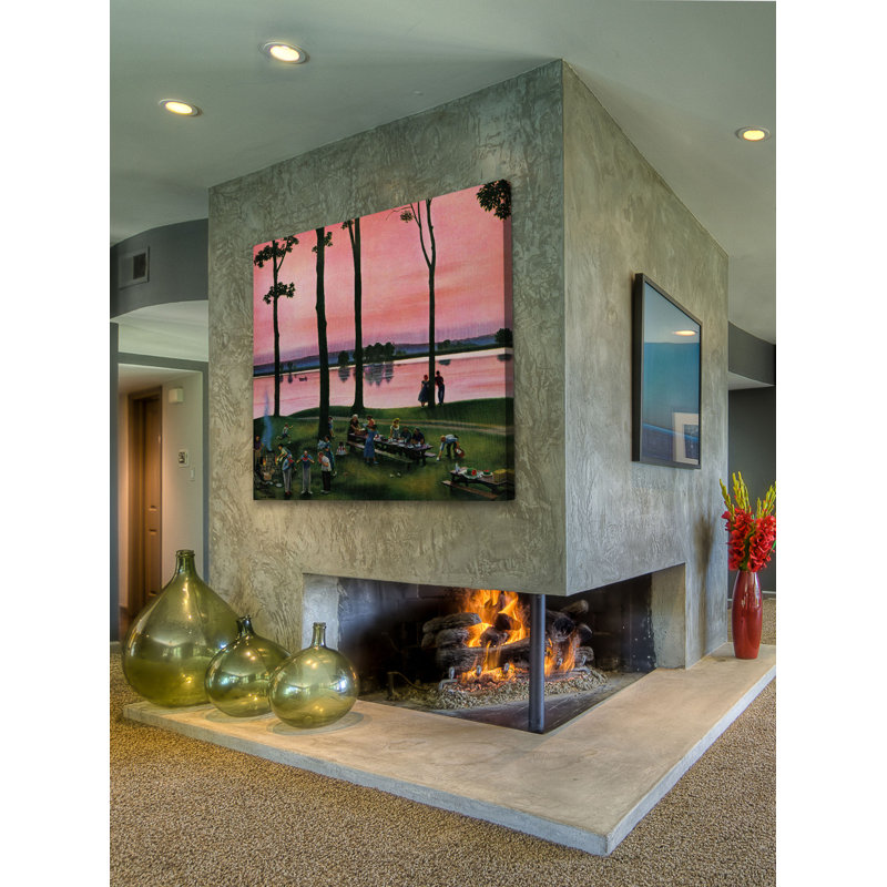 Evening Picnic 1 Piece Wrapped Canvas Painting, 122cm H x 122cm W