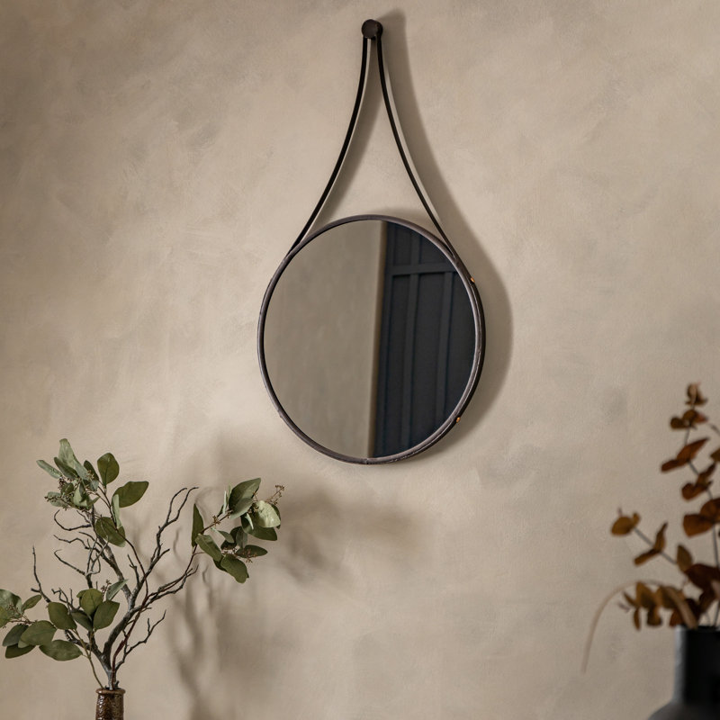 Henriqueta Metal Flat Wall Mirror, 91.5 cm H x 51 cm W