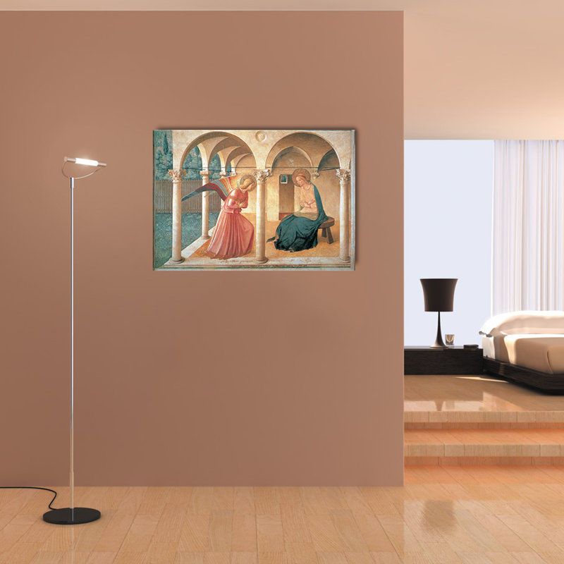 Annunciazione by Beato Angelico - No Frame Rectangle Print on Wood, 69cm H x 100cm W x 1.8cm D