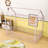 Twin Metal House Bed With Fence-Style Guardrails-2092570747
