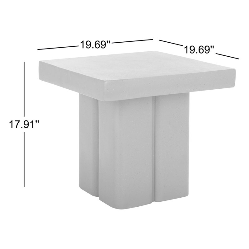 Drewes Stewartville Square Accent Table, White