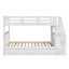 Twin Size Bunk Bed With Three Drawers - & Functional Bedroom Piece In White Stairway Twintwin Maximize Space-1267062569