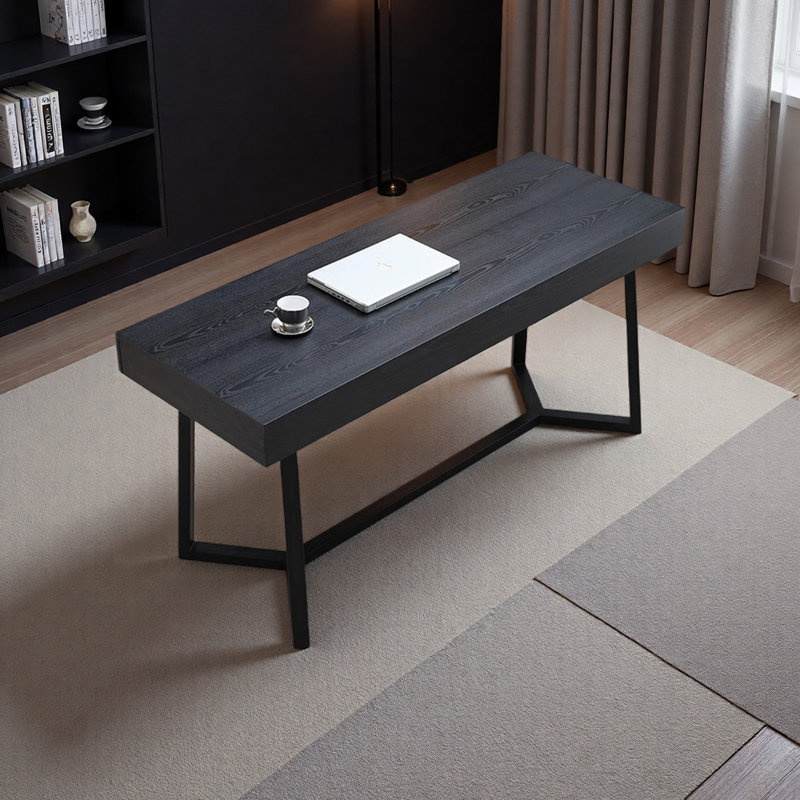 Bureau haut de gamme noir de luxe, H 29,52 po x l 62,99 po x P 23,62 po