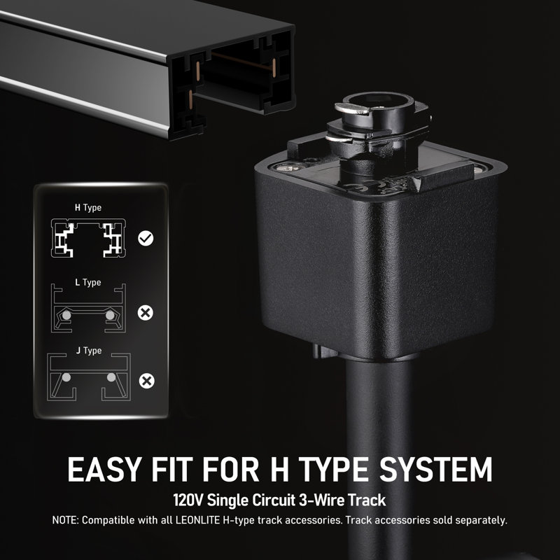 Têtes d'éclairage 17.5W 5Cct, Noir mat