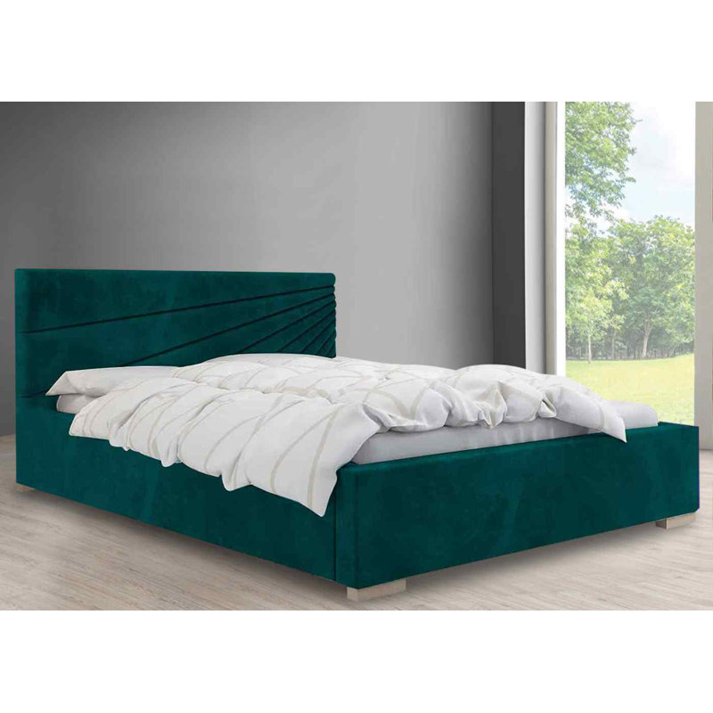 Upholstered Bed, Single (3'), Green