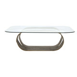 Livianna Aluminum Coffee Table, Brass