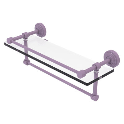 Tablette en verre avec barre à serviettes