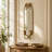 Vintage Gold Bow Wall Mirror with Candle Holders