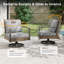 Ensemble de chaises de patio pivotantes avec coussins Shaylor-1576731015