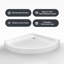 Ensemble de douche en coin rond en chrome avec porte coulissante transparente et base de douche Breez L 40 po x l 40 po x H 77 po (murs non inclus)