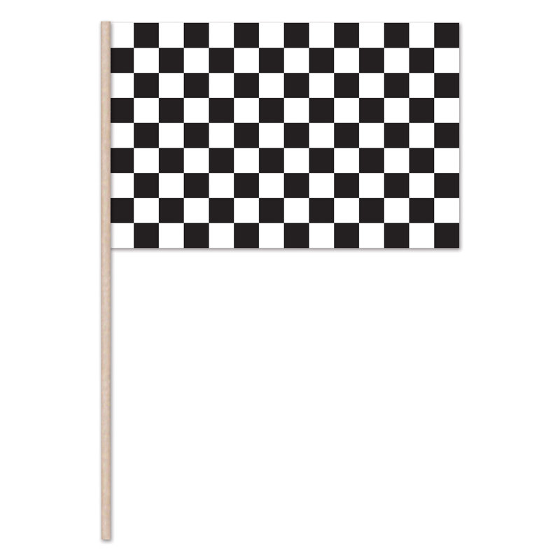 Drapeau rectangulaire en nylon à carreaux, H 11 po x l 17 po