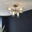 Cunningham 6-Light Satin Brass Semi Flush Mount