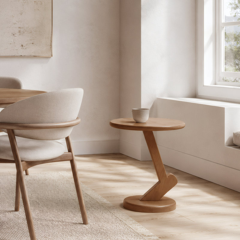 Modern End Table Round 16"D×18"H