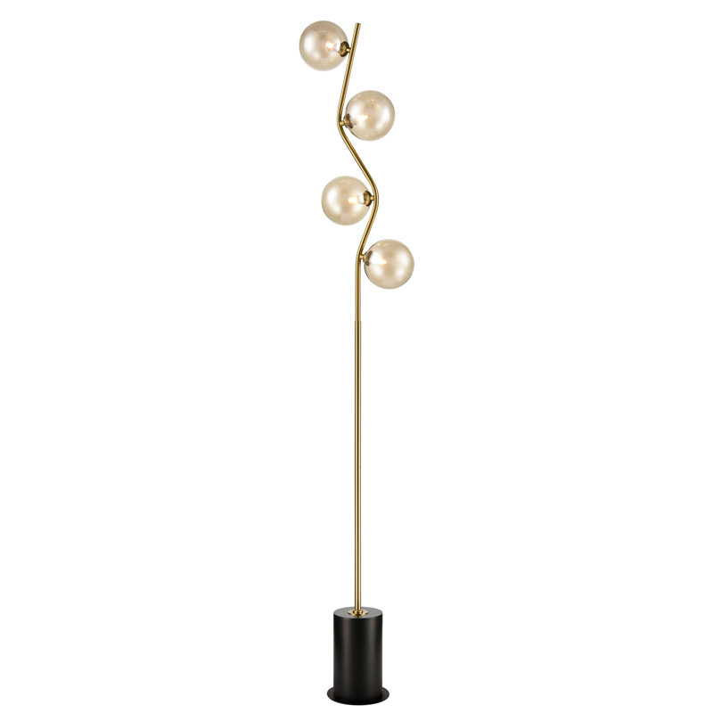 Dennehy 165cm Tree Floor Lamp, Gold, Gold