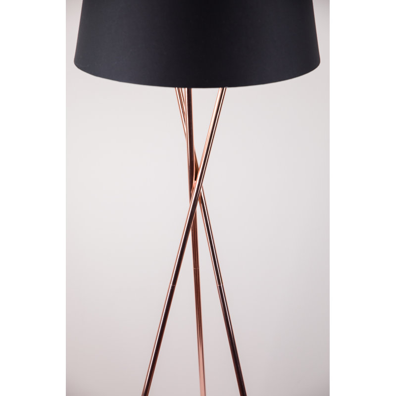 Dumas 154cm Tripod Floor Lamp, Black, Copper