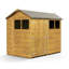 Modular Apex Garden Shed  8X6 With Windows Double Door