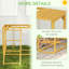 Poulailler - accessoire en bois pour 3 à 4 poules. Matériau de bois naturel. Renforce les membres et la mobilité de l'animal. Stable, fiable. 38,43 po x l 43,82 po x H 27,5 po. Assemblage requis