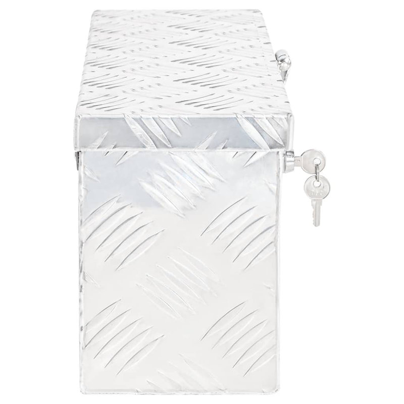 VidaXL Decorative Bin, 20.5cm H x 50cm W x 15cm D, Silver
