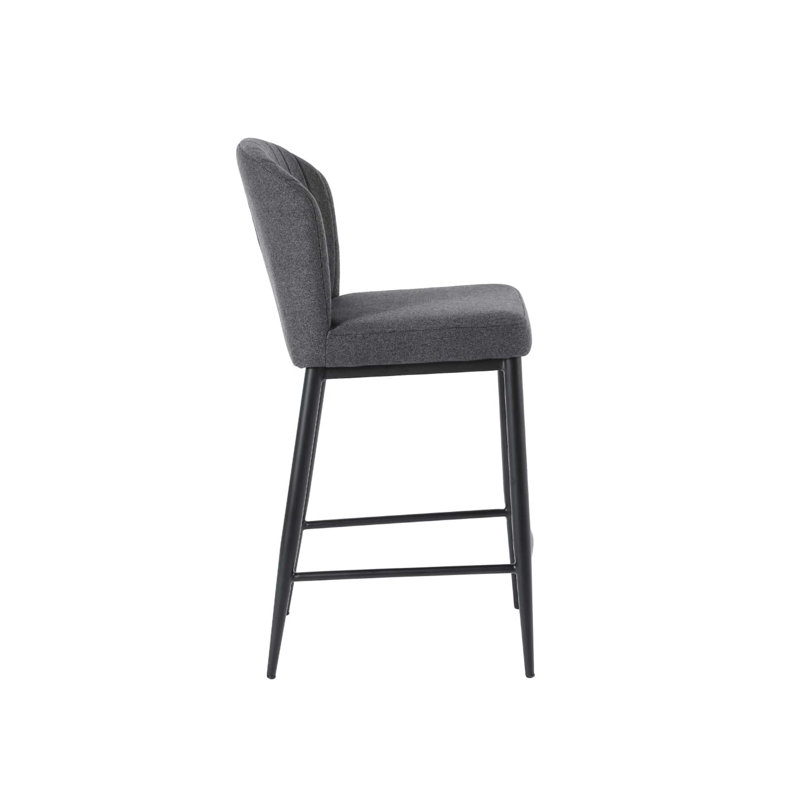 Ensemble de 2 tabourets ondulés, gris