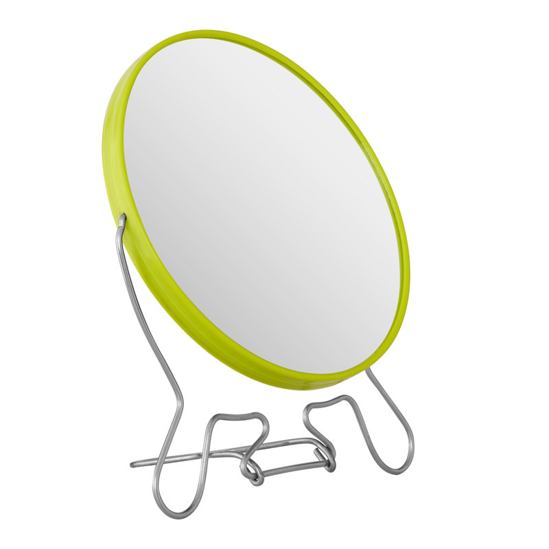Metal Flat Mirror, 22cm H x 18cm W, Lime