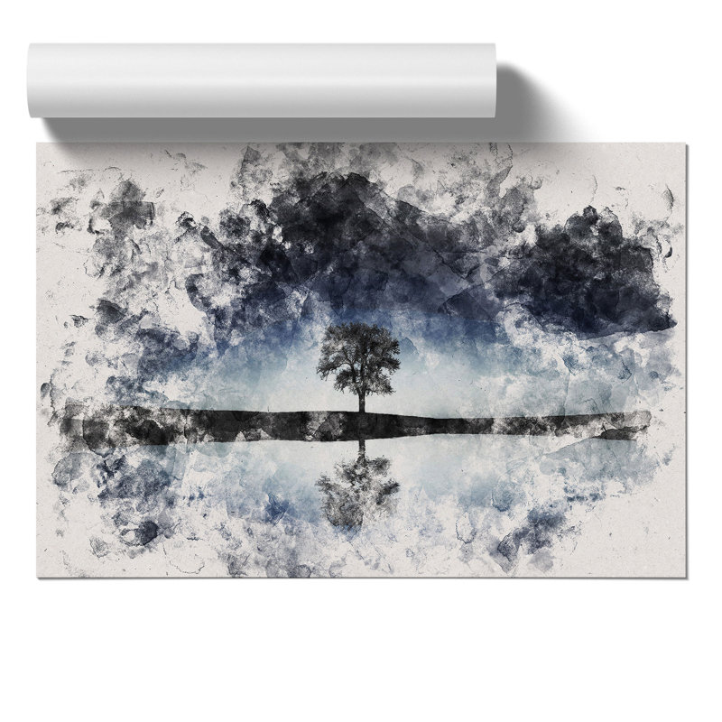 Tree at Dusk Vol.2 - Unframed Painting, 21cm H x 30cm W x 0.1cm D
