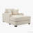 43.5" Oversized Chaise Lounger with Charge Station-102038758