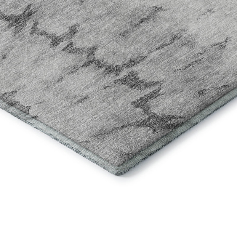 Premium Machine Washable Cerrito Gray Rug, Rectangle 5' x 7'6"
