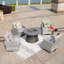 Ensemble de conversation pour 4 personnes avec coussins Oldaker