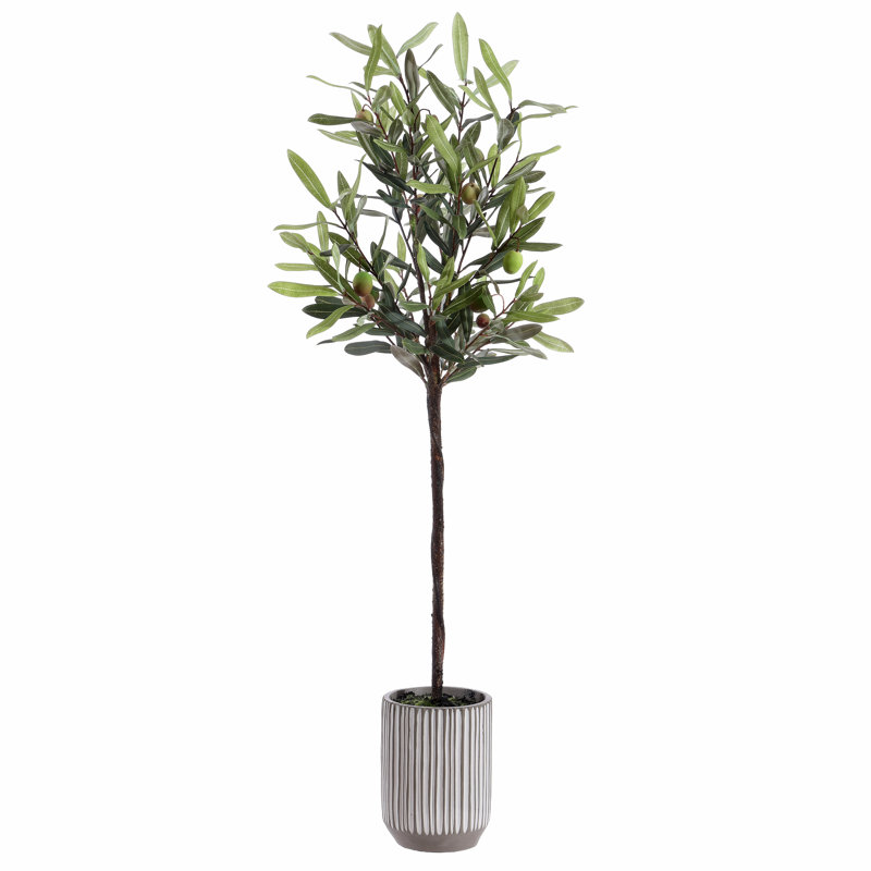 36.22'' Faux Olive Tree Tree in Freestanding