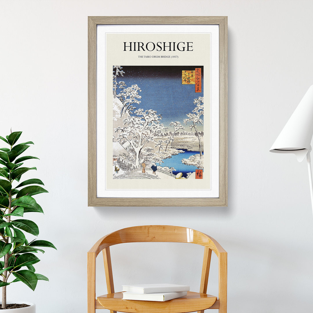 The Taiko Bridge by Utagawa Hiroshige - Picture Frame Painting