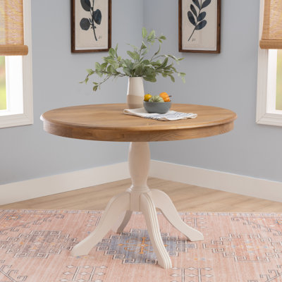 Eslick 42” Round Solid Pine Pedestal Dining Table