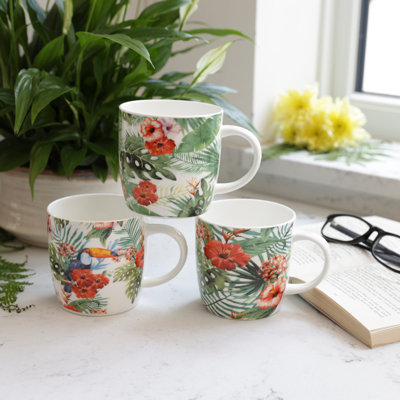 KitchenCraft Toucan Bone China Mugs Set