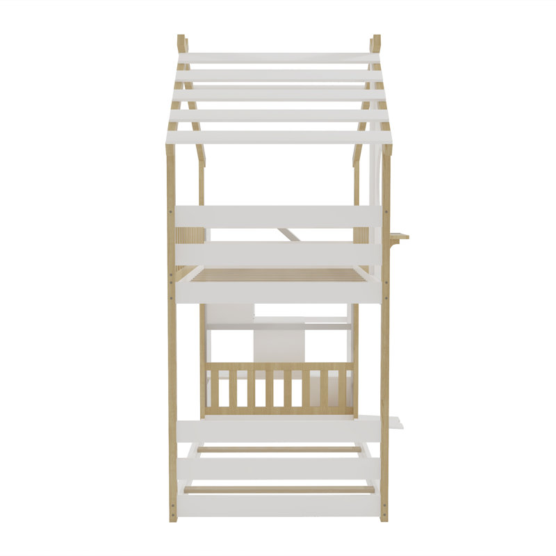 Soejima Kids Twin Over Twin Bunk Bed, White