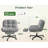 6.3" Thick Cushioned Cross Legged Swivel Office Chair With Foot Rest And Wheels, Height Adjustable-235896994