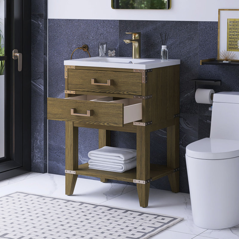 Lavabo autoportant 24 po chêne gris
