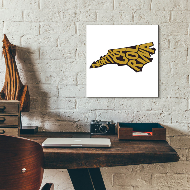  «North Carolina 2» par Art Licensing Studio, art mural en verre acrylique, 12 po x 12 po