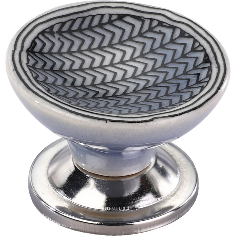Conical Cabinet Knob, Ceramic Knob, Cabinet Knob, Cupboards Knobs, Knobs For Kitchen Drawer, Black/White
