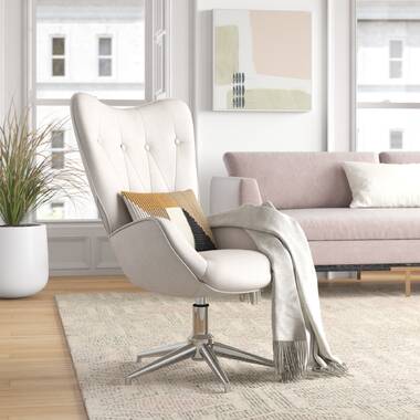 Ivy Bronx Depoliti Oversized Swivel Chair with storage ottoman and