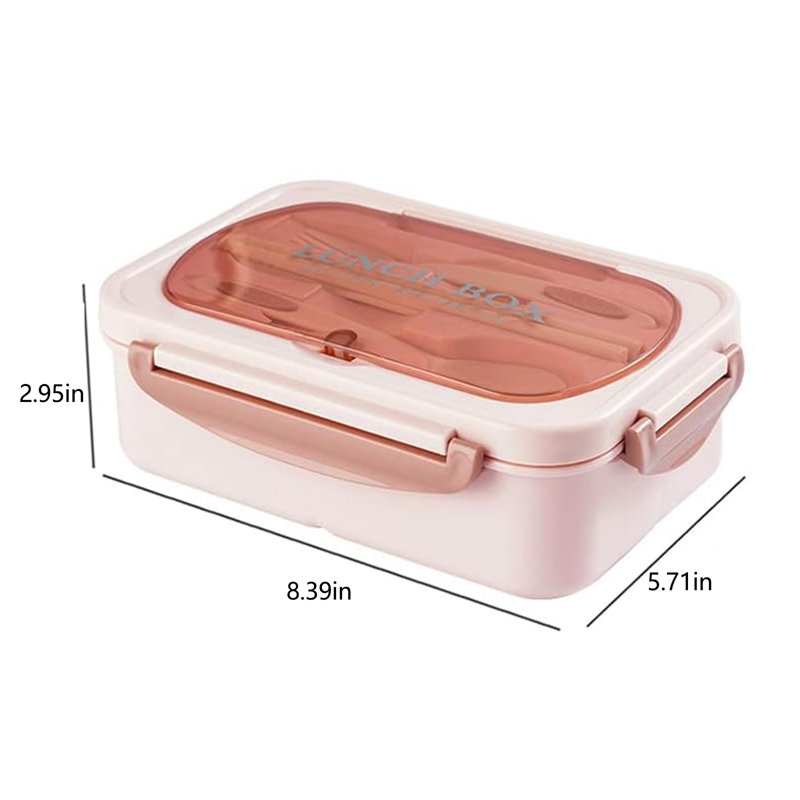Boîte à bento 3 compartiments, Rose
