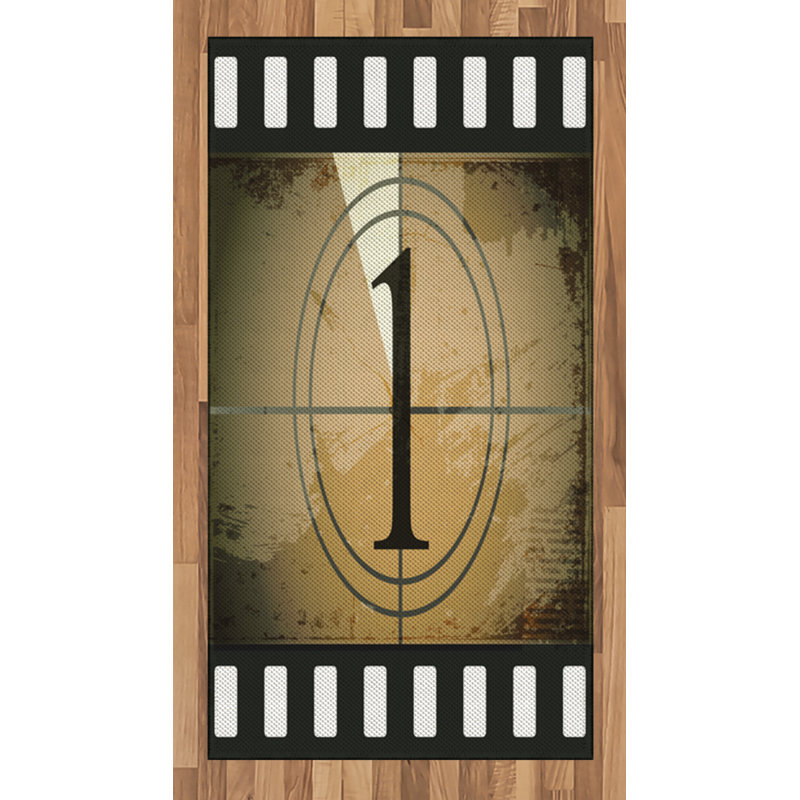 Movie Theater High Density Long Fiber Poly Threads Decorative Area Rug Carpet, Rectangle 2'7" x 5'