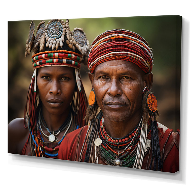 «Clapperton African Tribes», impression sur toile, H 24 po x l 32 po x P 1 po, Toile tendue
