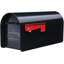 Boîtes aux lettres en acier galvanisé grande capacité Ironside noir, boîte aux lettres post-montage, MB801BAM, métal, noir